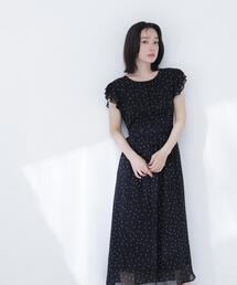 NATURAL BEAUTY BASIC | ドロストギャザー楊柳ワンピース(ワンピース)
