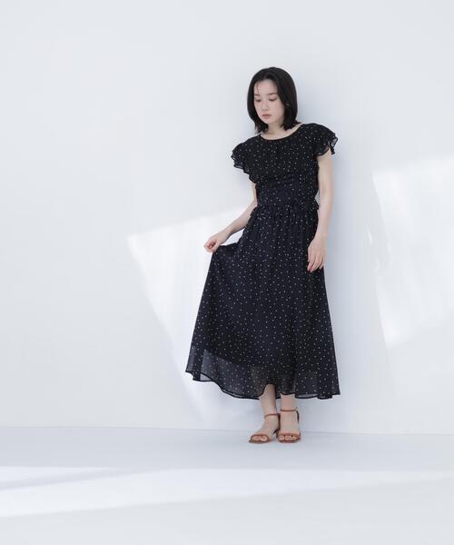 NATURAL BEAUTY BASIC(ナチュラルビューティーベーシック)の「ドロストギャザー楊柳ワンピース(ワンピース・レディース・ブラック系その他/ブラウン/イエロー/ブルー・P/S/MEDIUM/SMALL)」の6枚目の写真