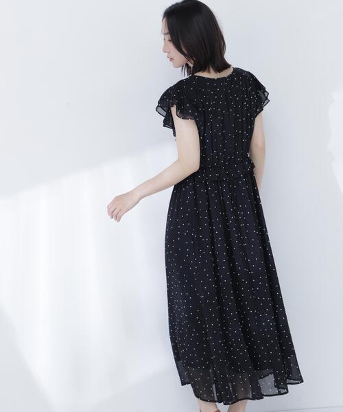 NATURAL BEAUTY BASIC(ナチュラルビューティーベーシック)の「ドロストギャザー楊柳ワンピース(ワンピース・レディース・ブラック系その他/ブラウン/イエロー/ブルー・P/S/MEDIUM/SMALL)」の7枚目の写真