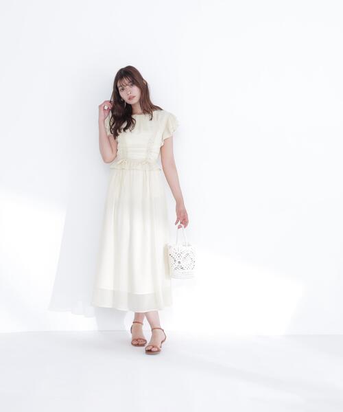 NATURAL BEAUTY BASIC(ナチュラルビューティーベーシック)の「ドロストギャザー楊柳ワンピース(ワンピース・レディース・ブラック系その他/ブラウン/イエロー/ブルー・P/S/MEDIUM/SMALL)」の6枚目の写真
