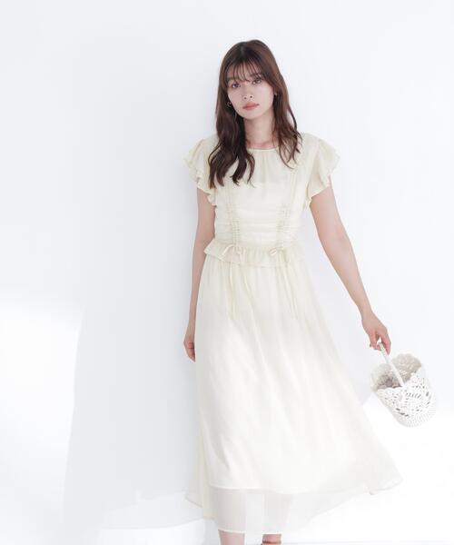 NATURAL BEAUTY BASIC(ナチュラルビューティーベーシック)の「ドロストギャザー楊柳ワンピース(ワンピース・レディース・ブラック系その他/ブラウン/イエロー/ブルー・P/S/MEDIUM/SMALL)」の7枚目の写真