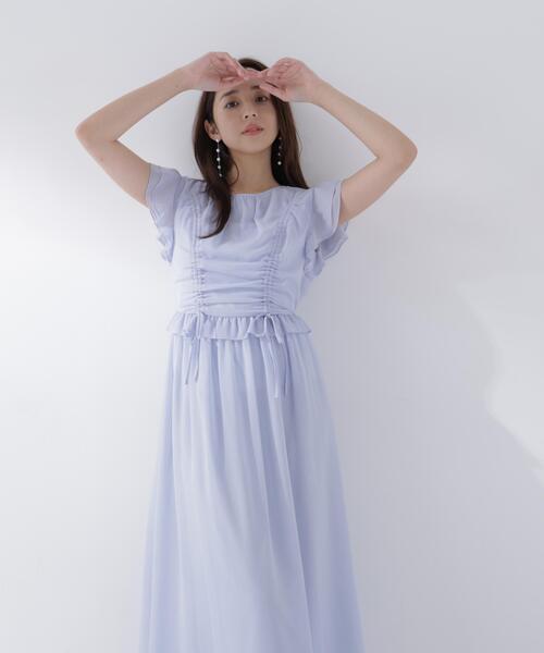 NATURAL BEAUTY BASIC(ナチュラルビューティーベーシック)の「ドロストギャザー楊柳ワンピース(ワンピース・レディース・ブラック系その他/ブラウン/イエロー/ブルー・P/S/MEDIUM/SMALL)」の15枚目の写真
