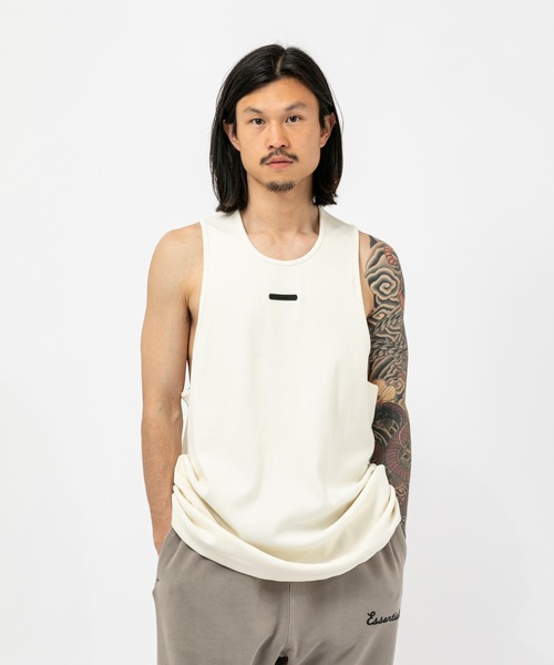FOG ESSENTIALS(エフオージーエッセンシャルズ)の「ESSENTIALS RIB TANK エッセンシャルズ リブタンク(タンクトップ・メンズ・アイボリー・SMALL)」の4枚目の写真