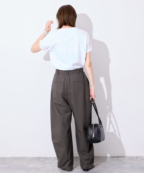 SLOBE IENA(スローブイエナ)の「ベルテッドカーブパンツ(その他パンツ・レディース・チャコールグレー/アイボリー・36/38)」の6枚目の写真