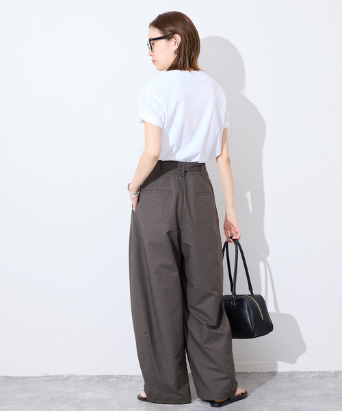 SLOBE IENA(スローブイエナ)の「ベルテッドカーブパンツ(その他パンツ・レディース・チャコールグレー/アイボリー・36/38)」の7枚目の写真