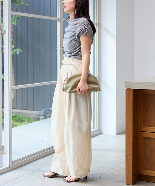 SLOBE IENA(スローブイエナ)の「ベルテッドカーブパンツ(その他パンツ・レディース・チャコールグレー/アイボリー・36/38)」の13枚目の写真