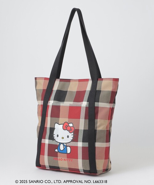 BLUE LABEL CRESTBRIDGE(ブルーレーベルクレストブリッジ)の「【ハローキティコラボ】クレストブリッジチェックビッグトート(トートバッグ・レディース・レッド・FREE)」の2枚目の写真