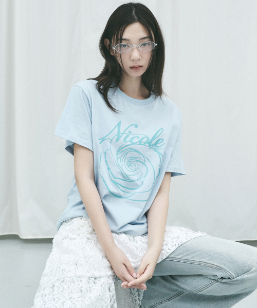 NICK&NICOLE(ニックアンドニコール)の「NICOLE ROSE SLEEVE TOP_SORA SKY BLUE(Tシャツ/カットソー・レディース・その他・MEDIUM/LARGE)」の5枚目の写真
