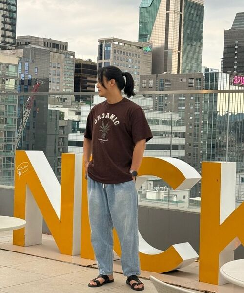 MODERMENT（モダーメント）の「ノーマルオーバーサイズオーガニック半袖Tシャツ[ブラウン]（Tシャツ/カットソー・レディース・その他・1/2）」の9枚目の写真