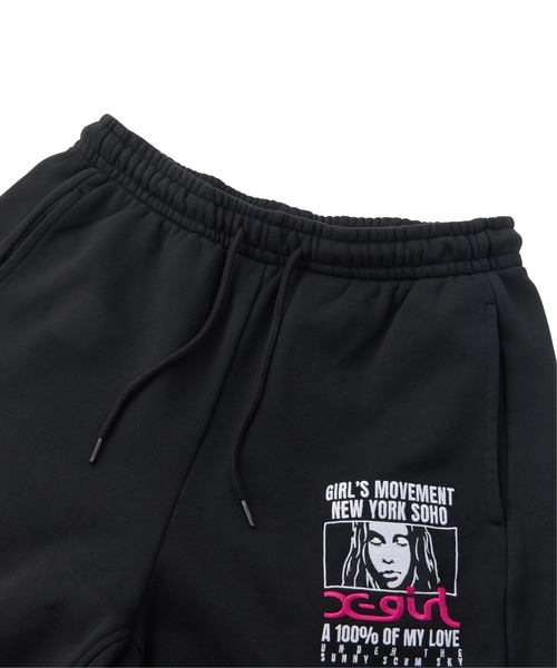 X-girl(エックスガール)の「FACE BOX AND MESSAGE SWEATPANTS(スウェットパンツ・レディース・ブラック/アッシュ/オリーブ・S/M)」の8枚目の写真