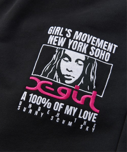 X-girl(エックスガール)の「FACE BOX AND MESSAGE SWEATPANTS(スウェットパンツ・レディース・ブラック/アッシュ/オリーブ・S/M)」の12枚目の写真