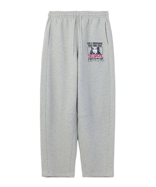 X-girl(エックスガール)の「FACE BOX AND MESSAGE SWEATPANTS(スウェットパンツ・レディース・ブラック/アッシュ/オリーブ・S/M)」の19枚目の写真