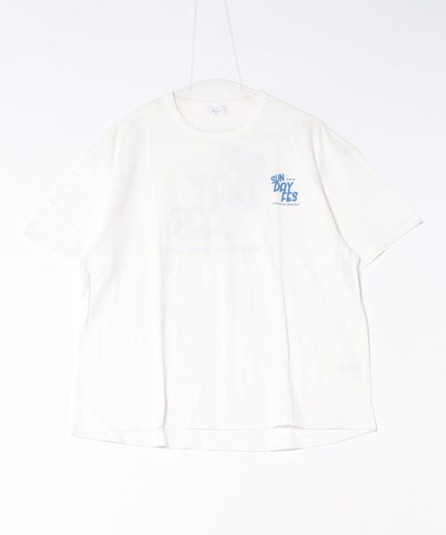 FOV(フォブ)の「FOV/フォブ SUNDAY FES Tシャツ(Tシャツ/カットソー・レディース・ホワイト/グレイッシュベージュ/チャコールグレー・F)」の2枚目の写真