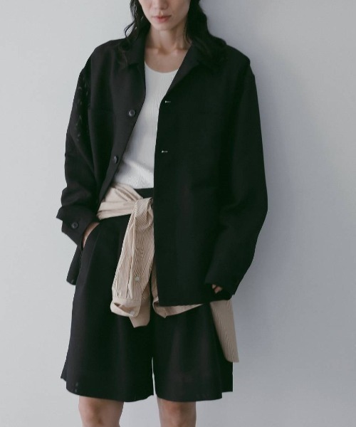 anuke（アンヌーク）の「[anuke/アンヌーク] ワークポケットシャツ（シャツ/ブラウス・レディース・アイボリー/ネイビー・F）」の2枚目の写真
