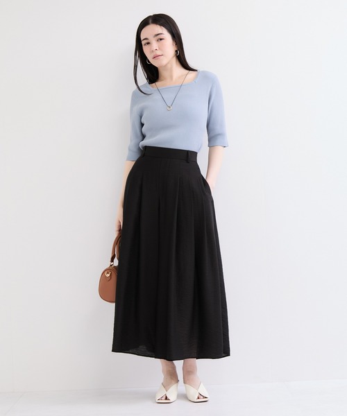 le cercle ADAM ET ROPE'(ルセルクルアダムエロペ)の「キュロットパンツ(その他パンツ・レディース・ダークブラウン/ブラック/カーキ・FREE)」の4枚目の写真