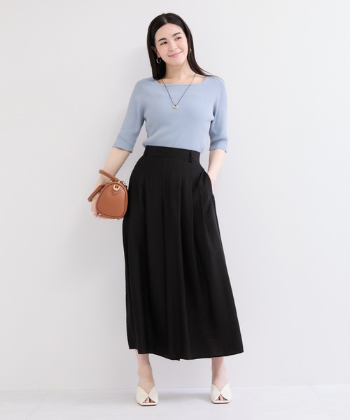 le cercle ADAM ET ROPE'(ルセルクルアダムエロペ)の「キュロットパンツ(その他パンツ・レディース・ダークブラウン/ブラック/カーキ・FREE)」の5枚目の写真