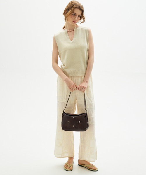 full/fill.(フルフィル)の「eyelet square shoulder bag / アイレットスクエアショルダーバッグ(ショルダーバッグ・レディース・ブラック/ブラウン・FREE)」の22枚目の写真