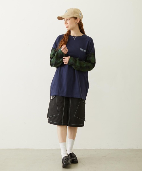 MILKFED.(ミルクフェド)の「LABEL TWILL CAP(キャップ・レディース・ベージュ/ピンク/ブラック・ONE SIZE)」の8枚目の写真