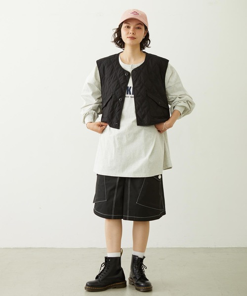 MILKFED.(ミルクフェド)の「LABEL TWILL CAP(キャップ・レディース・ベージュ/ピンク/ブラック・ONE SIZE)」の19枚目の写真