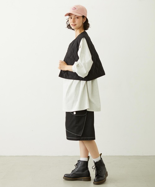 MILKFED.(ミルクフェド)の「LABEL TWILL CAP(キャップ・レディース・ベージュ/ピンク/ブラック・ONE SIZE)」の21枚目の写真