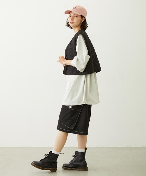 MILKFED.(ミルクフェド)の「LABEL TWILL CAP(キャップ・レディース・ベージュ/ピンク/ブラック・ONE SIZE)」の22枚目の写真