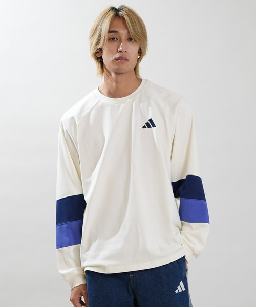 adidas（アディダス）の「adidas/アディダス 長袖 Tシャツ ロンT V7837（Tシャツ/カットソー・メンズ・ブラック×パープル/ホワイト×ネイビー・M/2XL/XL/L）」の14枚目の写真