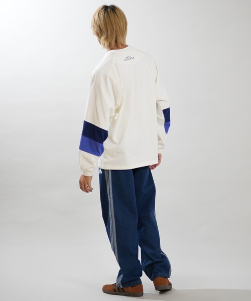 adidas（アディダス）の「adidas/アディダス 長袖 Tシャツ ロンT V7837（Tシャツ/カットソー・メンズ・ブラック×パープル/ホワイト×ネイビー・M/2XL/XL/L）」の4枚目の写真