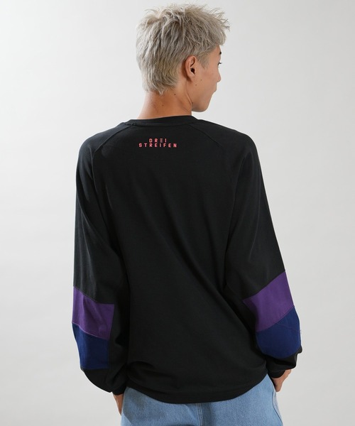 adidas（アディダス）の「adidas/アディダス 長袖 Tシャツ ロンT V7837（Tシャツ/カットソー・メンズ・ブラック×パープル/ホワイト×ネイビー・M/2XL/XL/L）」の8枚目の写真
