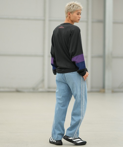 adidas（アディダス）の「adidas/アディダス 長袖 Tシャツ ロンT V7837（Tシャツ/カットソー・メンズ・ブラック×パープル/ホワイト×ネイビー・M/2XL/XL/L）」の10枚目の写真
