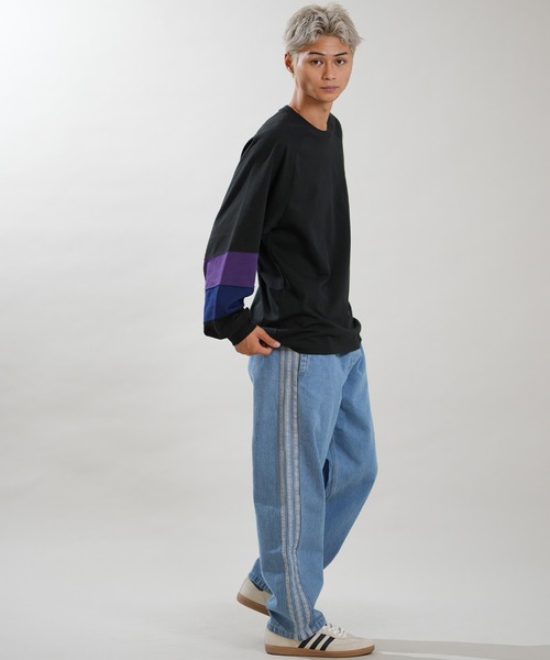 adidas（アディダス）の「adidas/アディダス 長袖 Tシャツ ロンT V7837（Tシャツ/カットソー・メンズ・ブラック×パープル/ホワイト×ネイビー・M/2XL/XL/L）」の11枚目の写真