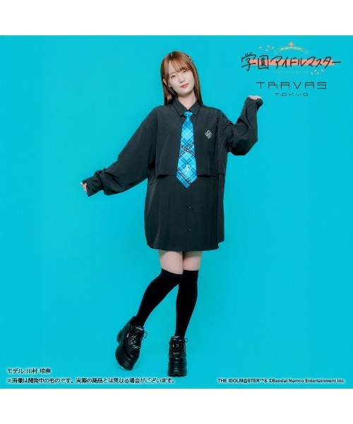 TRAVAS TOKYO(トラバス トウキョウ)の「【学園アイドルマスター 篠澤広×TRAVAS TOKYO】ネクタイ付きシャツ(シャツ/ブラウス・レディース・ホワイト/ブラック・FREE)」の4枚目の写真