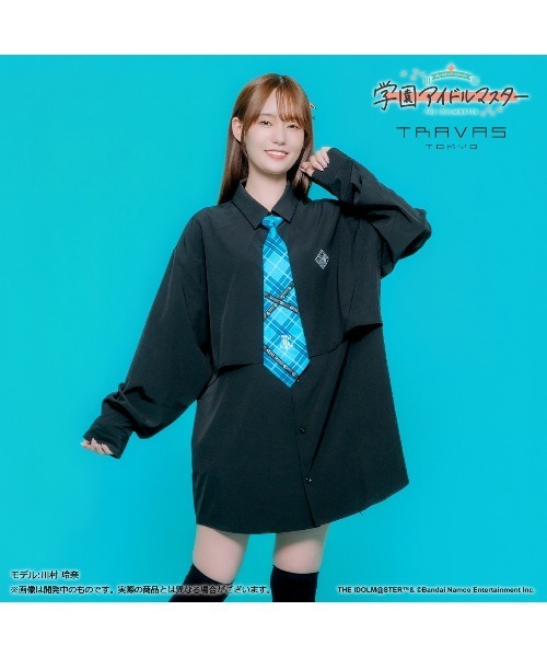 TRAVAS TOKYO(トラバス トウキョウ)の「【学園アイドルマスター 篠澤広×TRAVAS TOKYO】ネクタイ付きシャツ(シャツ/ブラウス・レディース・ホワイト/ブラック・FREE)」の3枚目の写真