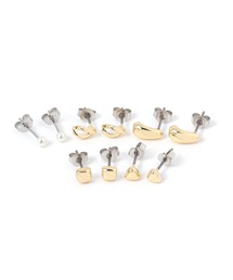 LAKOLE | プランプメタルピアス10点セット / 663519(ピアス（両耳用）)