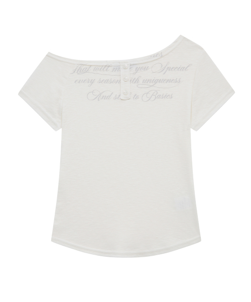 Midnight Move(ミッドナイトムーブ)の「ss bt sl t (white)(Tシャツ/カットソー・レディース・その他・FREE)」の2枚目の写真