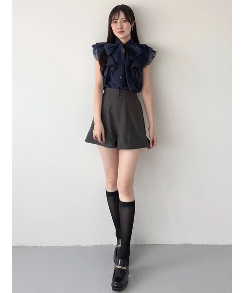 MERCURYDUO(マーキュリーデュオ)の「オーガンジーラッフルボウタイブラウス(シャツ/ブラウス・レディース・その他1/ネイビー/ミント/オフホワイト・FREE)」の21枚目の写真