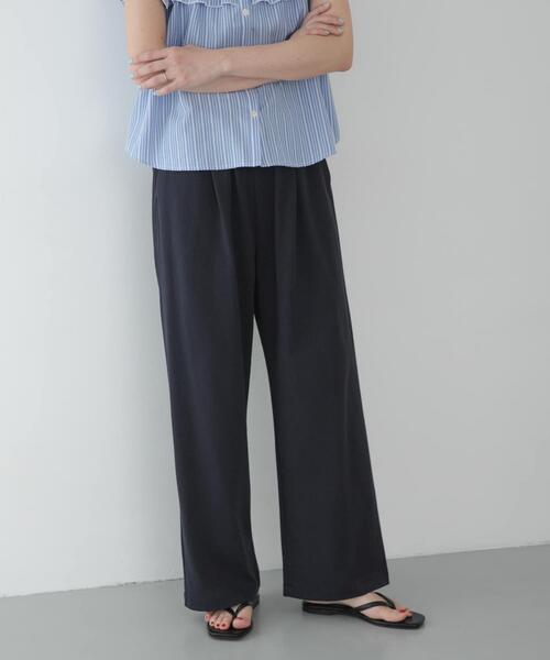 URBAN RESEARCH Sonny Label(アーバンリサーチサニーレーベル)の「『WEB限定』『UR TECH ひやサラクール』イージーワンタックパンツ(その他パンツ・レディース・ネイビー/ベージュ/ブラック・FREE)」の3枚目の写真