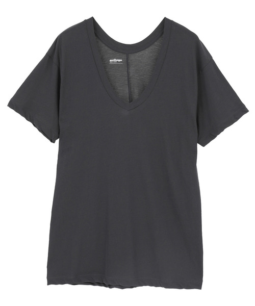 martinique(マルティニーク)の「ハイツイストVネックTシャツ(Tシャツ/カットソー・レディース・ミント/グレー/ホワイト・FREE)」の1枚目の写真
