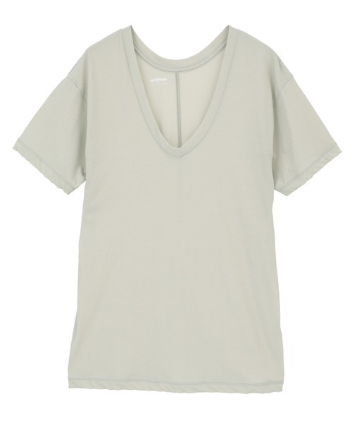 martinique(マルティニーク)の「ハイツイストVネックTシャツ(Tシャツ/カットソー・レディース・ミント/グレー/ホワイト・FREE)」の3枚目の写真
