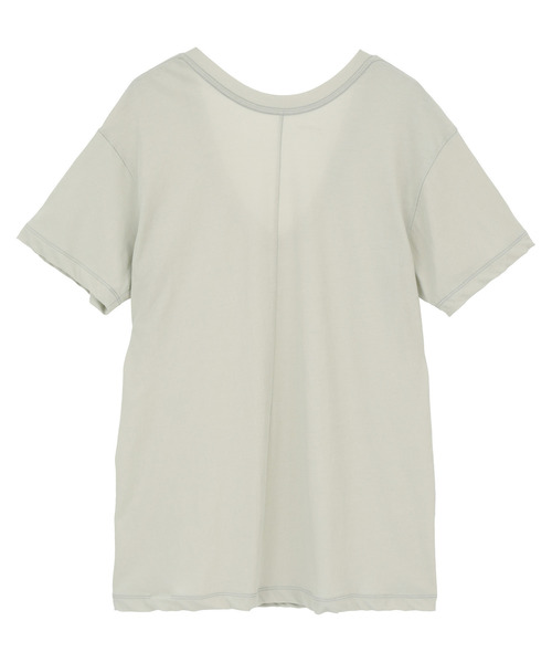 martinique(マルティニーク)の「ハイツイストVネックTシャツ(Tシャツ/カットソー・レディース・ミント/グレー/ホワイト・FREE)」の4枚目の写真