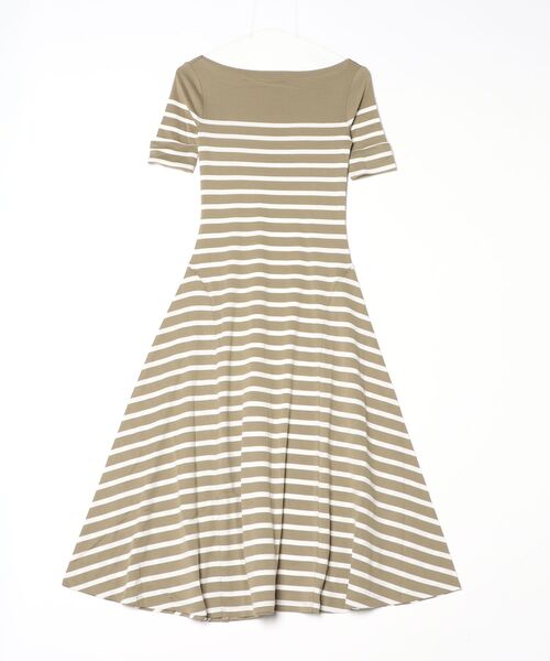 LAUREN RALPH LAUREN（ローレン ラルフ ローレン）の「ブレトンストライプ コットン リブ ミディ ドレス（ワンピース・レディース・グリーン・XXS/XS/M/S/XL/L）」の7枚目の写真