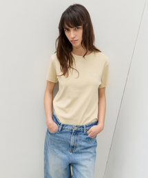 All-day Cotton Rib T-shirt - Cream Butter