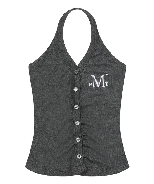 MUCENT(ムセント)の「【日本未発売/WEB限定】MUCENT(ムセント)/ホルターネック スリーブレス クロップ タンクトップ/MERA HALTER NECK CROP SLEEVELESS(タンクトップ・レディース・ブラック/ホワイト/チャコールグレー・FREE)」の13枚目の写真