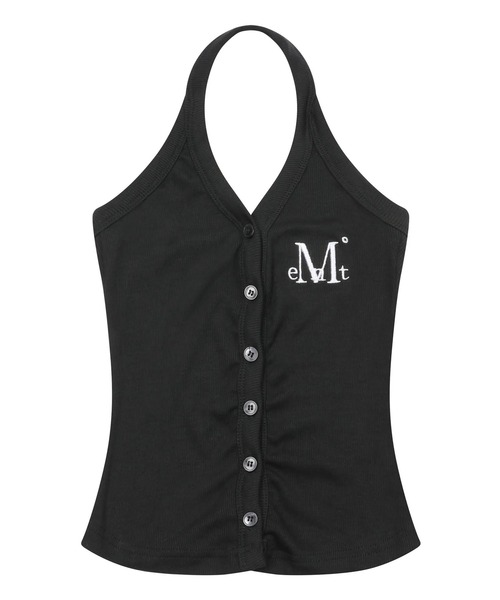MUCENT(ムセント)の「【日本未発売/WEB限定】MUCENT(ムセント)/ホルターネック スリーブレス クロップ タンクトップ/MERA HALTER NECK CROP SLEEVELESS(タンクトップ・レディース・ブラック/ホワイト/チャコールグレー・FREE)」の6枚目の写真
