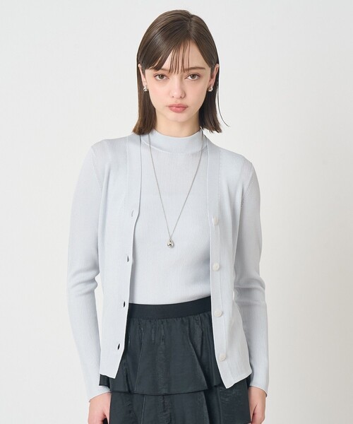 ANAYI（アナイ）の「アセテートポリエステルVカーディガン（カーディガン/ボレロ・レディース・ベージュ/ピンク/ホワイト/ライトグレー・36/38）」の9枚目の写真