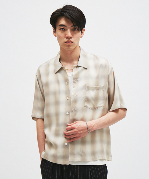 JOURNAL STANDARD(ジャーナルスタンダード)の「キュプラ オンブレ チェック レギュラー シャツ(シャツ/ブラウス・メンズ・グレー/ブラウン/ベージュ・LARGE/MEDIUM)」の22枚目の写真