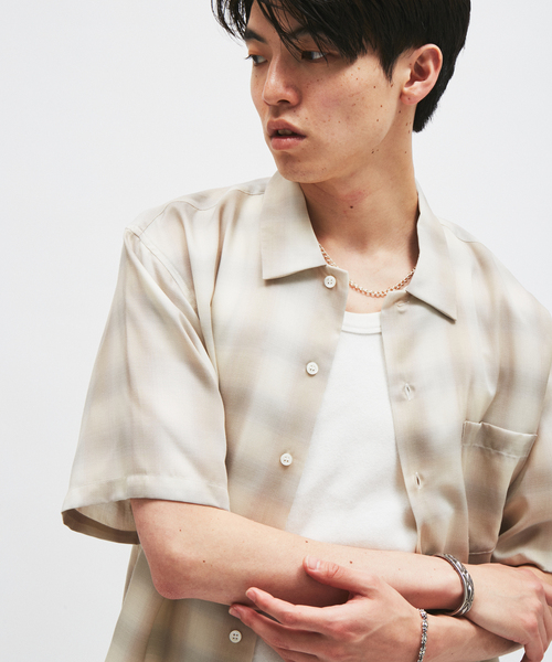 JOURNAL STANDARD(ジャーナルスタンダード)の「キュプラ オンブレ チェック レギュラー シャツ(シャツ/ブラウス・メンズ・グレー/ブラウン/ベージュ・LARGE/MEDIUM)」の11枚目の写真