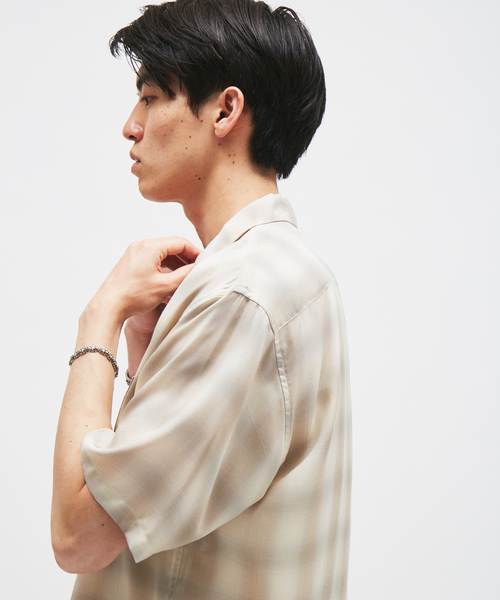 JOURNAL STANDARD(ジャーナルスタンダード)の「キュプラ オンブレ チェック レギュラー シャツ(シャツ/ブラウス・メンズ・グレー/ブラウン/ベージュ・LARGE/MEDIUM)」の12枚目の写真