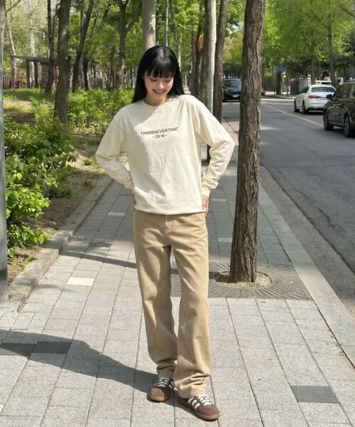 BASIC LABEL（ベーシックラベル）の「Corring washing wide cotton pants 6 Color [BLBP_5011]（その他パンツ・レディース・オートミール/ブラック/ホワイト/クリーム/ベージュ/ブラウン・X-SMALL/SMALL/MEDIUM/LARGE/X-LARGE）」の13枚目の写真