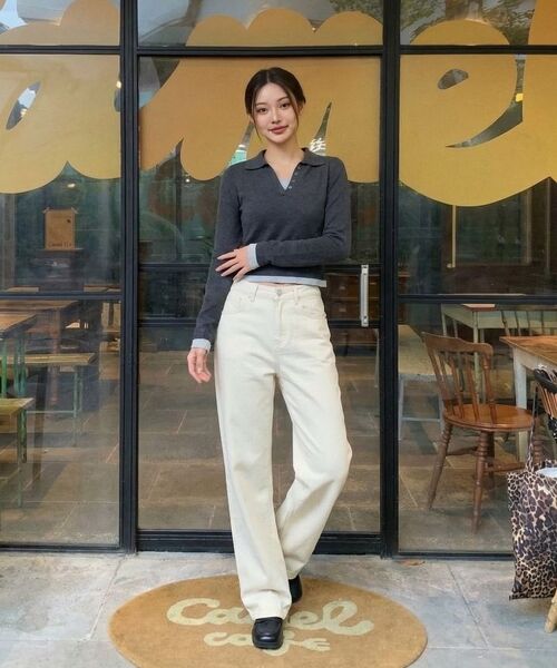 BASIC LABEL（ベーシックラベル）の「Corring washing wide cotton pants 6 Color [BLBP_5011]（その他パンツ・レディース・オートミール/ブラック/ホワイト/クリーム/ベージュ/ブラウン・X-SMALL/SMALL/MEDIUM/LARGE/X-LARGE）」の18枚目の写真