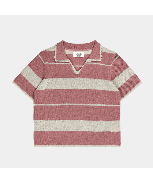 PIGMENT(ピグメント)の「カラーストライプオープンニット (TDSW250461)(ニット/セーター・レディース・ネイビー/レンガ/ブルー・FREE)」の3枚目の写真